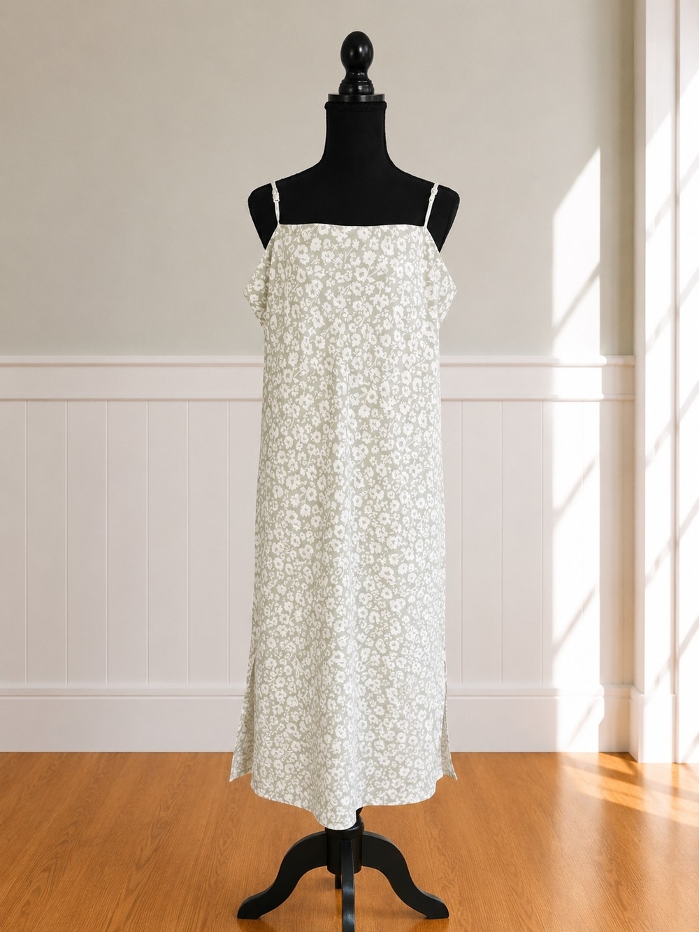 •A New Day Floral Dress with Spaghetti Straps